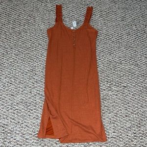 Women’s Charming Charlie’s Burnt Orange Ruffle Strap Dress